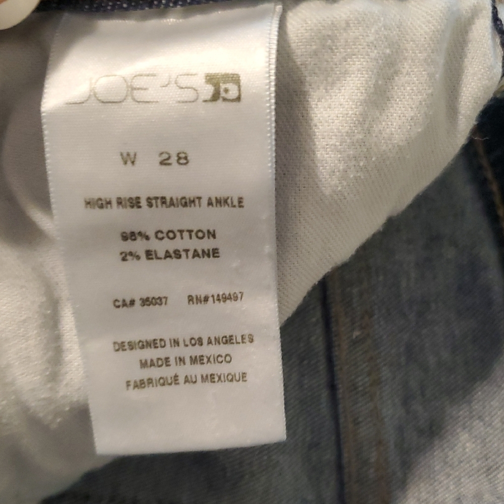 Joe's Jeans Men's Distressed Blue Straight Jeans - Picture 2 of 8